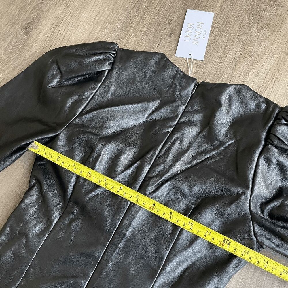 NWT Ronny Kobo Faux Leather Mini Dress XS​​​​​​ - Picture 6 of 10